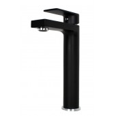 Adrian-style Matte Black Solid Brass Single-hole Lever Bathroom Vanity Lavatory Faucet